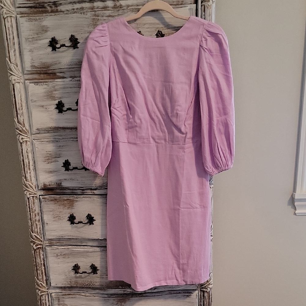 Ann Taylor Lavender Long Sleeve Dress